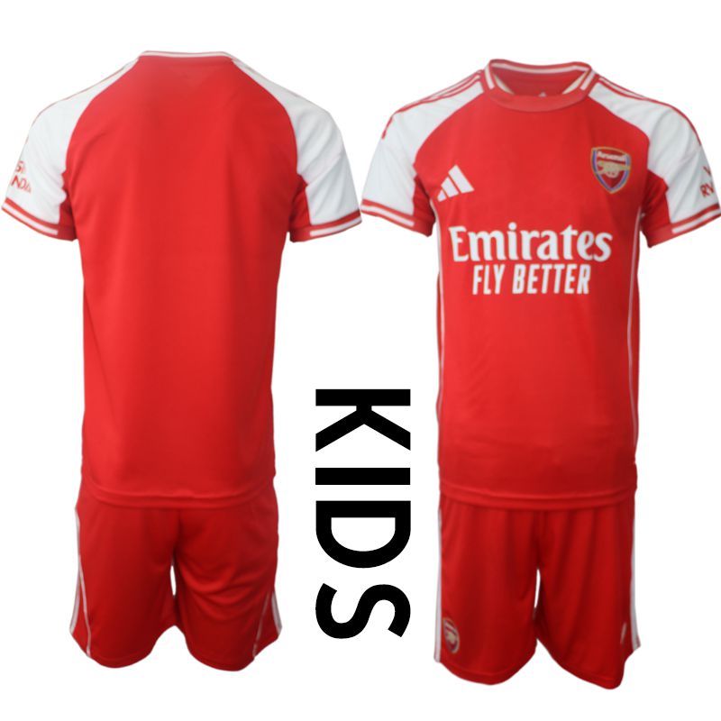 Youth 2025-2026 Season Club Arsenal home red Blank Soccer Jersey->customized soccer jersey->Custom Jersey